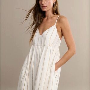 Jenni Kayne Gold Striped Cove Dress Size XS NWT